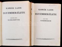 Kassák Lajos: Egy ember élete I-II. kötet. Halhatatlan könyvek. Bp., é.n., Dante. Kiadói félbőr-köté...