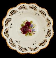 Elco áttört kis tálka, matricás, jelzett, hibátlan, d:12,5 cm, m:7 cm