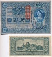 8db-os vegyes magyar korona és pengő bankjegy tétel T:I--III