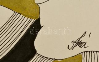 Szász jelzéssel: Arc. Tus, papír, 19×11 cm