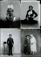 cca 1930 Eger, a FOTO-GRÁF műteremben készült felvételekről mai nagyítások, 33 db fénykép, 13x18 cm