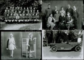 cca 1930 Eger, a FOTO-GRÁF műteremben készült felvételekről mai nagyítások, 33 db fénykép, 13x18 cm