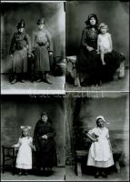 cca 1930 Eger, a FOTO-GRÁF műteremben készült felvételekről mai nagyítások, 33 db fénykép, 13x18 cm