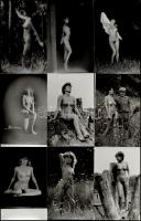 cca 1971 Aktfotózások, 21 db vintage fotó, 9x12 cm és 9x14 cm