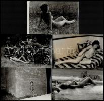 cca 1971 Aktfotózások, 21 db vintage fotó, 9x12 cm és 9x14 cm