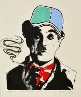 Olvashatatlan jelzéssel: Chaplin, szerigráfia, papír, számozott (1/8), 34,5×23,5 cm