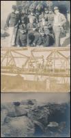cca 1910-1942 közötti időből 13 db katonai fotólap, 9x14 cm