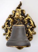 Fali csengő, réz, m: 10,5 cm