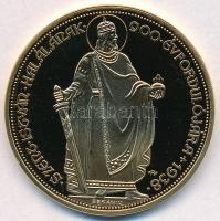 1938. 100P aranyozott Cu utánverete, tanúsítványa T:PP