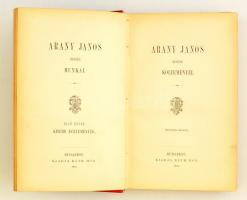 Arany János összes munkái 1-4.,8 kötetek. Összesen öt kötet.  Bp.,1883-1888, Ráth Mór. Kiadói aranyo...