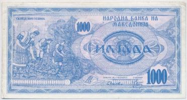 Macedónia 1992. 1000D T:II-,III
Macedonia 1992. 1000 Denar C:VF,F
Krause 6