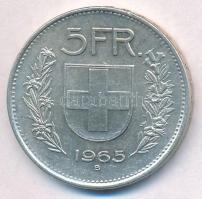 Svájc 1965B 5Fr Ag T:2 Switzerland 1965B 5 Francs Ag C:XF