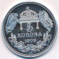 DN "Királyi koronák - III. Károly 5 korona 1909" Ag emlékérem tanúsítvánnyal (20g/0.999/38...
