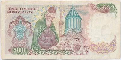 Törökország 1970 (1985). 5000L T:III,III- kis szakadás
Turkey 1970 (1985). 5000 Lira C:F,VG small t...