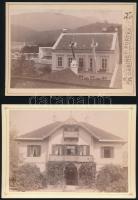 cca 1900 8 db keményhátú fotó különböző tájakról (christiania, Obersee, München, Gorges du Trient, s...