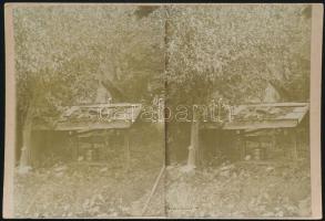 cca 1900 8 db keményhátú fotó különböző tájakról (christiania, Obersee, München, Gorges du Trient, s...