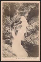 cca 1900 8 db keményhátú fotó különböző tájakról (christiania, Obersee, München, Gorges du Trient, s...