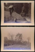 cca 1900 6 db keményhátú fotó idegen tájakról (pl. Spillern, Innichen, stb.), 13x18 cm