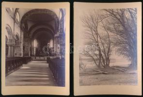 cca 1900 6 db keményhátú fotó idegen tájakról (pl. Spillern, Innichen, stb.), 13x18 cm