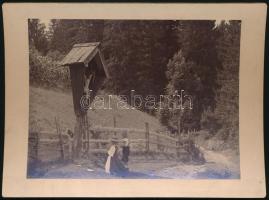 cca 1900 6 db keményhátú fotó idegen tájakról (pl. Spillern, Innichen, stb.), 13x18 cm