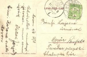 1915 Moson, Mosonmagyaróvár; Felső Fő utca, Ostermayer Károly Kisdedóvó Alapítványa, Leopold üzlete....