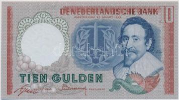 Hollandia 1953. 10G T:III  Netherlands 1953. 10 Gulden C:F  Krause 85