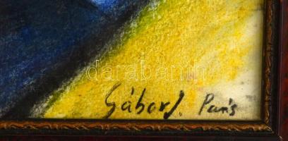 Gábor jelzéssel: Szajna. és Notre Dame. Pasztell, papír, üvegezett keretben, 32×36 cm