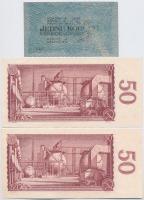 Csehszlovákia 1919. 1K + 1964 (1965). 50K (2x) T:III
Czechoslovakia 1919. 1 Koruna + 1964 (1965). 5...
