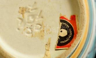 Iparművészi Vállalatos Gorka váza, mázas kerámia, jelzett, hibátlan, m: 17 cm