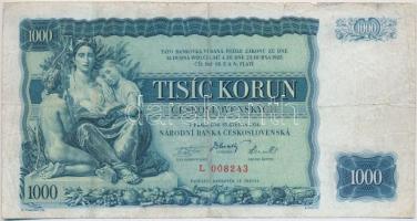 Csehszlovákia 1934. 1000K T:III-
Czechoslovakia 1934. 1000 Korun C:VG
Krause 26