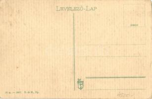 Gyöngyös, az 1917. évi nagy tűzvész utáni utcakép, leégett Fő tér és Szent Bertalan templom (EK)