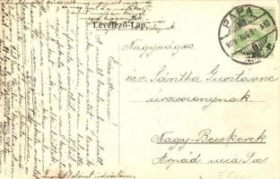 Pápa, Jókai Mór utca, lovasszekér. Kis Tivadar kiadása (EK)