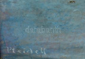 Pleidell jelzéssel: Város a tengerpartnál. Pasztell, papír, üvegezett keretben, 60×53 cm