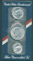 USA 1976. 1/4$, 1/2$, 1$ Ag "Bicentennial" alkalmából kiadott szett T:BU Tanúsítvánnyal!