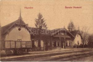 Pécska, Magyarpécska, Pecica; Vasútállomás, vagon. Ruber István 1575. / railway station, wagon (EK)