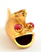 Arany (Au) 18K függő (hal, teáskanna), 2 db, jelzett, bruttó: 5,6 g