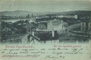 1899 Nagyenyed, Aiud; Kir. orsz. fegyintézet gyáraival, börtön / prison, jail and its factory (EK)