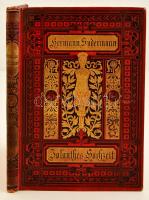 Sudermann, Hermann: Jolanthes Hochzeit. Stuttgart, 1897, Cottaschen Buchhandlung. A 32. cs. és kir. gyalogezred bélyegzőjével. Kissé kopott, díszes vászonkötésben.