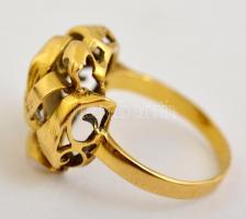 Arany (Au) 14K gyűrű, jelzett, méret: 54, nettó: 4 g