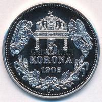 DN "Királyi koronák - II. András 5 korona 1909" Ag emlékérem tanúsítvánnyal (20g/0.999/38,...
