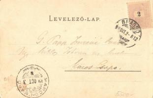 1899 Brassó, Kronstadt, Brasov; Árpád-szobor, látkép. H. Zeidner kiadása / monument, general view (E...