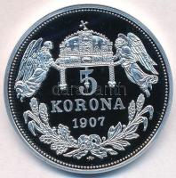 DN "Magyarok Krónikája - Mátyás, az igazságos / 1907 5 korona" ezüstözött, multicolor Cu e...