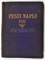 1932 a Pesti Napló képes műmelléklete, sérült vászonkötésben