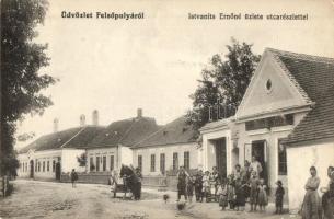 Felsőpulya, Oberpullendorf; Istvanits Ernőné üzlete, utcakép / street view, shop (felületi sérülés / surface damage)