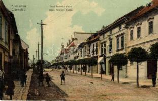 1909 Kismarton, Eisenstadt; Deák Ferenc utca, üzletek. Kern Viktor kiadása / street view, shops (Rb)