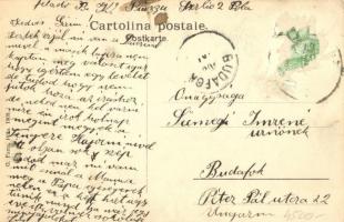 Pola, Pula; Siana (Sijana) / utcakép, lovaskocsi, hintó. G. Fano 1908. / street view, horse-drawn ca...