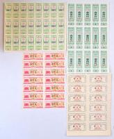 Kína ~1980. 4 klf rizsjegy ívben T:I-,II egyiken szakadások China ~1980. 4 diff rice coupon in sheets C:AU,XF one with tears