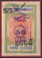 1946 Kiskunfélegyháza R.T.V 140 sz. okirati illetékbélyeg utolsó számjegy átírással (9.000)