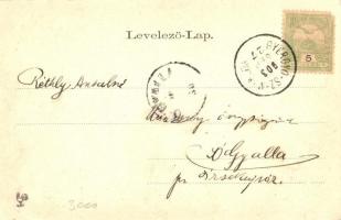 Gyergyószentmiklós, Gheorgheni; Gyilkos-tó. szecessziós hölgy díszítés / Lacul Rosu lake. Art Nouvea...