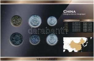 Kína 1991-2011. 1f-1Y (6xklf) forgalmi sor szettben, papírtokban T:1,1- 
China 1991-2011. 1 Fen - 1...